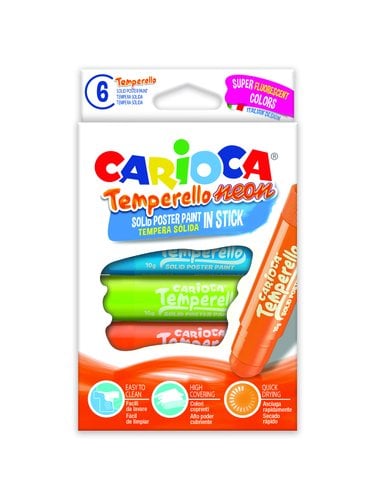 TEMPERA CARIOCA TEMPERELLO NEON C/6
