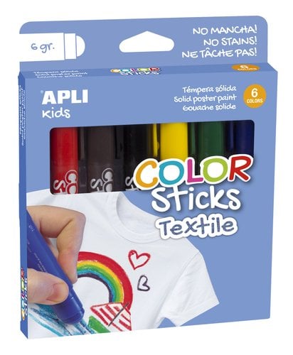 TEMPERA APLI STICKS TEXTIL 6g E/6