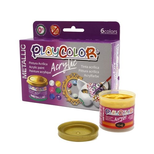 PINTURA ACRIL. PLAYCOLOR METALIC SURT.6