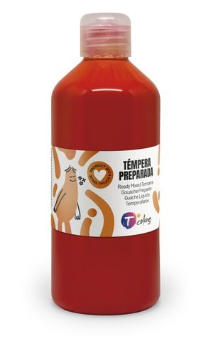 TEMPERA TCOLORS LIQ.500 ml ROJO