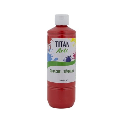 TEMPERA TITAN AC ESC.500ml ROJO