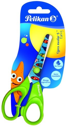 TIJERAS ESC. PELIKAN FANCY 5 BLISTER de
