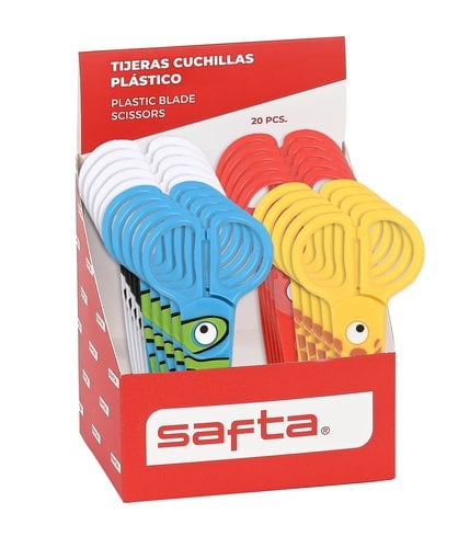 TIJERAS ESC. SAFTA PLASTICO SURT.EXP.2