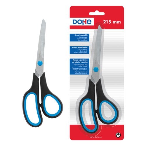 TIJERAS DOHE ERGONOMICA 21cm. NEGRO/AZUL