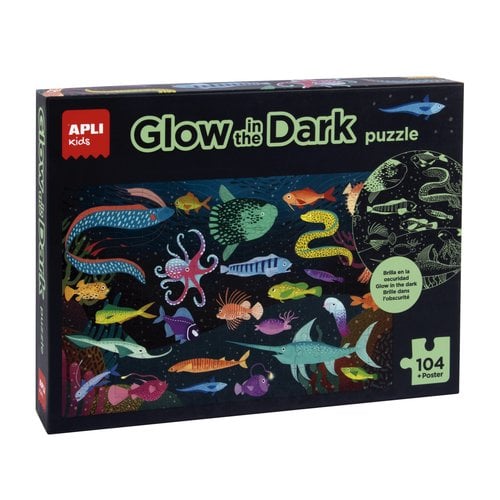 PUZZLE EDUCATIVO APLI FLUORESC.OCEANO