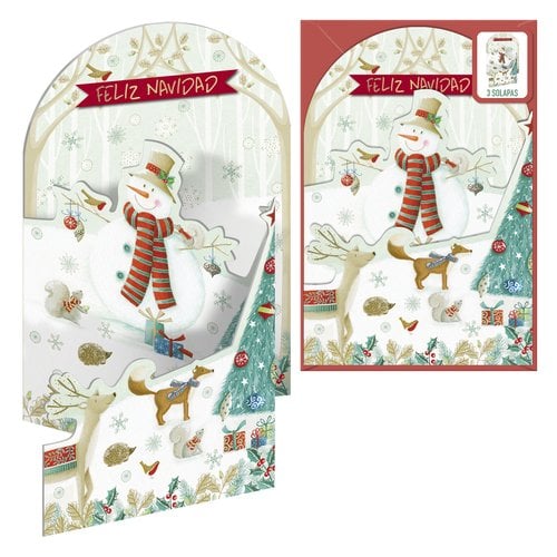CHRISTMAS DOHE 115x170 MUÑECO DE NIEVE