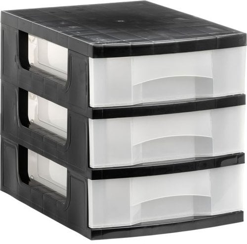 CS TL TORRE ALMACENAJE 3 CAJONES CRISTAL TR