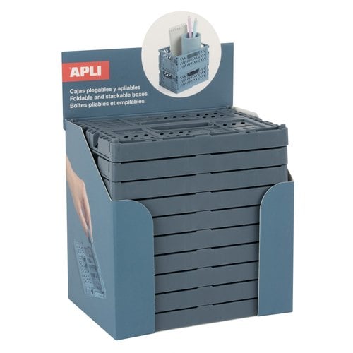 CAJA ALMACENAMIENTO APLI PLEG. AZUL E.10