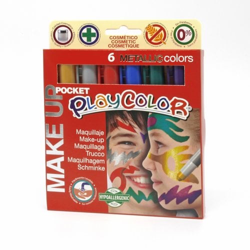 MAQUILL.PLAYCOLOR METALLIC POCKET 6 UD.