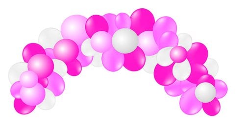 GUIRNALDA VIVALLOONS COLORES PASTEL ROSA