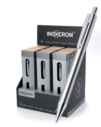 BOLIGRAFO INOXCROM INOX-70 EXP.12