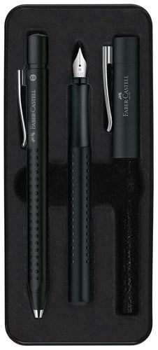 JUEGO BOL+PLUMA FABER GRIP 2011 NEGRO
