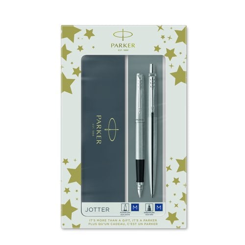 JUEGO BOL+PLUMA PARKER JOTTER ACERO CT