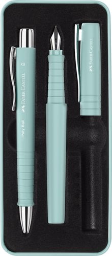 JUEGO BOL+PLUMA FABER POLY PEN AZUL
