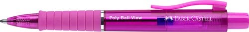 BOLIGRAFO FABER POLY BALL VIEW EL.FUCSIA