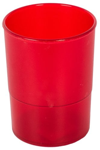 PLTRRO PORTA LAPICES PLASTICO REDONDO TR. ROJO