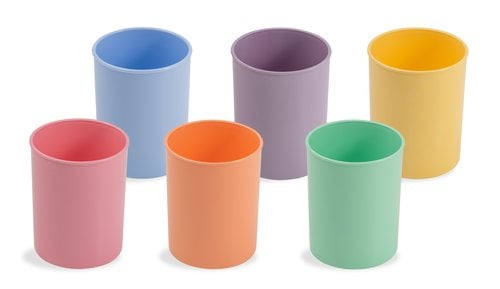 CUBILETE FAIBO PLASTICO PASTEL SURTIDO