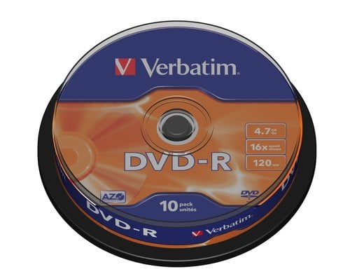 DVD -R VERBATIM 4.7GB 16x SPINDLE 10