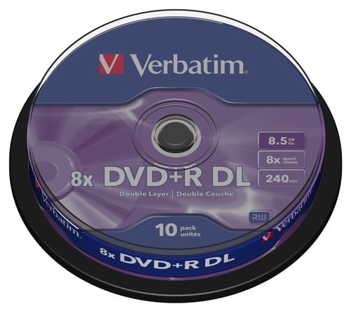 DVD +R VERBATIM 8.5GB 8x SPINDLE 10