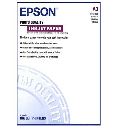 PAPEL INKJET A3 100 hjs. EPSON HQ ESPECI