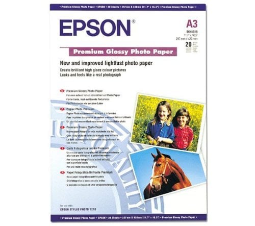 PAPEL EPSON GLOSSY PHOTO A3 255 G 20 H