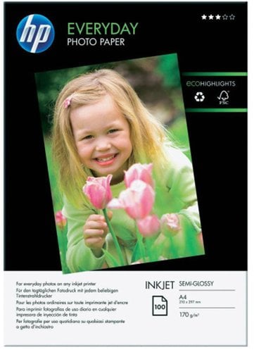 P.INKJET HP FOTO A4 175g 100h SEMI-GLOSS