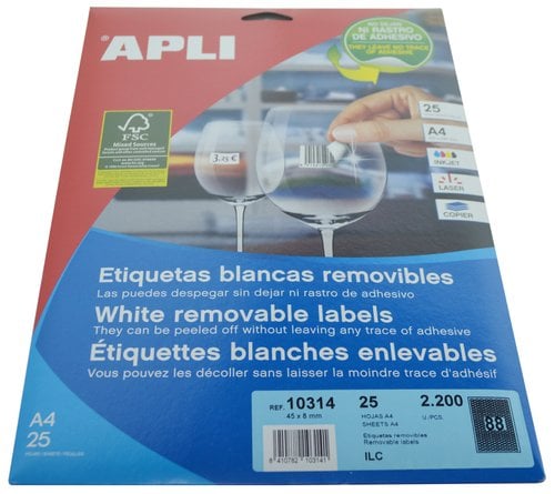 ETIQ.IMP.APLI 10314 25h A4 45x8 JOYERIA