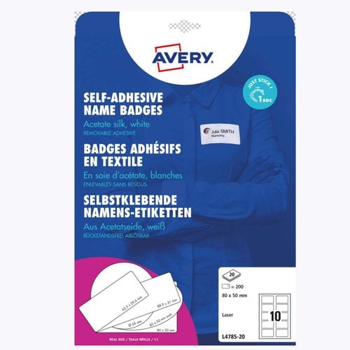 ETIQUETAS AVERY IDENTIFIC. 80x50 200 ud.