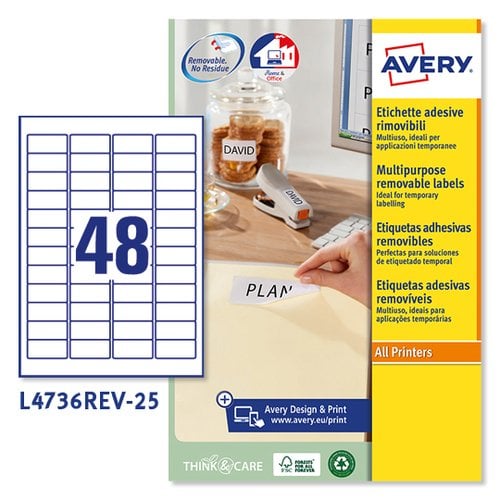 ETIQ.IMP.AVERY L4736REV 25h A4 45,7x2
