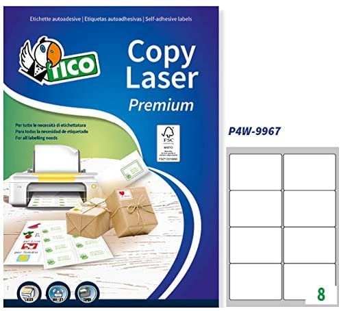 ETIQ.IMP.TICO LP4W-9967 100h A4 BLANCA