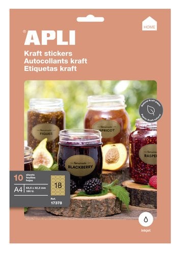 ETIQUETAS ADH.IMPR.APLI KRAFT 63x42 C/10