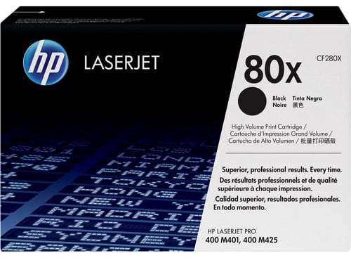 TONER HP Nº80A CF280X LJ PRO M 401 NEGRO