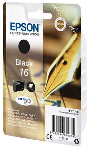 CART.IJ.EPSON T162140 Nº16 NEGRO