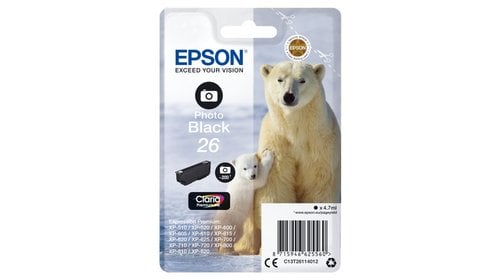 CART.IJ.EPSON T261140 26 NEGRO
