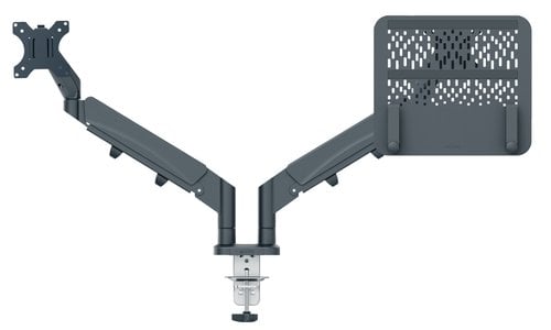SOPORTE BRAZO MONITOR LEITZ DUAL GRIS