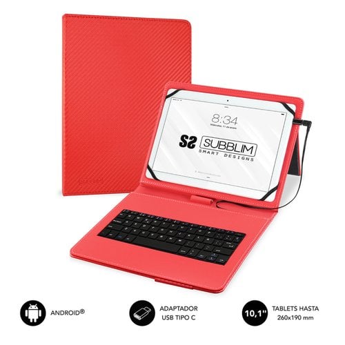 " SUB-KT1-USB002 FUNDA TABLET SUBBLIM PRO USB 10,1