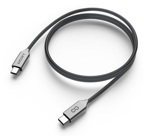 CABLE USB-C - USB-C 1 m. GRIS