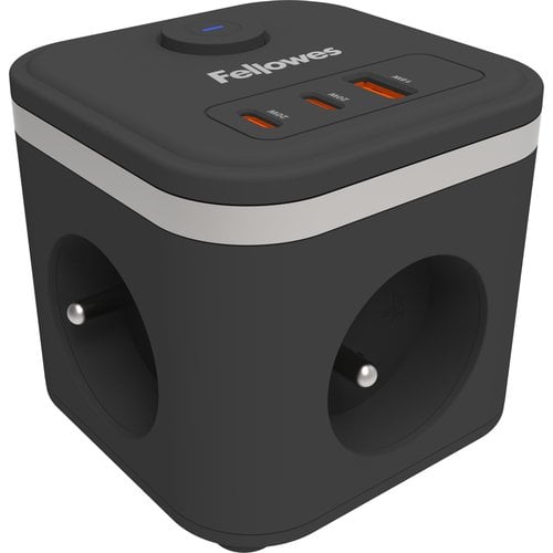 ENCHUFE ADAPTADOR FELLOWES 3SAL+3USB(CU
