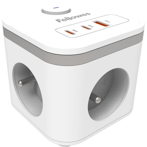 ENCHUFE ADAPTADOR FELLOWES 3SAL+3USB(CU