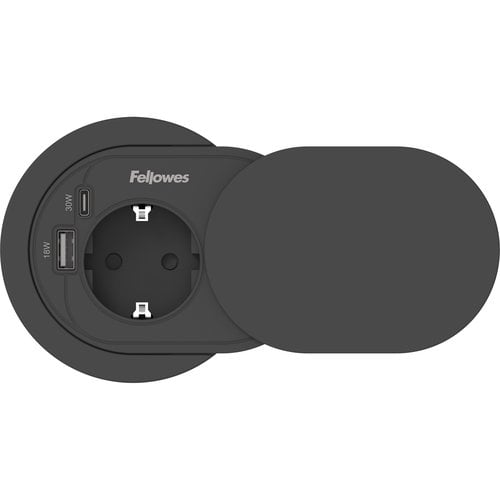 ENCHUFE ADAPTADOR FELLOWES + USB C/TAPA