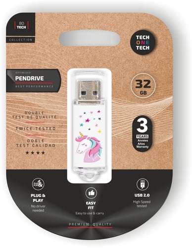 MEMORIA USB 32GB TECHONE UNICORNIO DRE