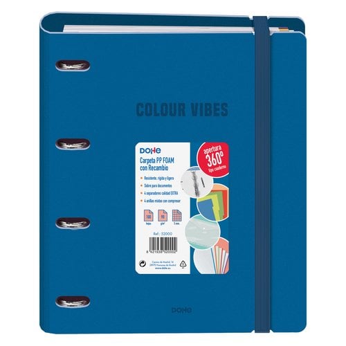 CARPEBLOC DOHE COLOUR VIBES A4 POLY AZUL