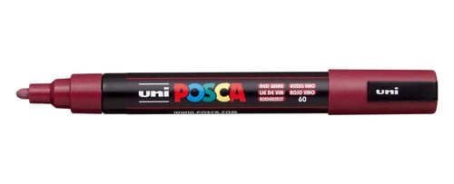 ROTUL.UNI-POSCA PC-5M ROJO VINO