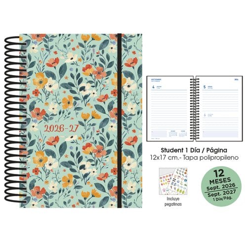 AG.ESC.SF. STUDENT 120x170 D/P FLOWERS