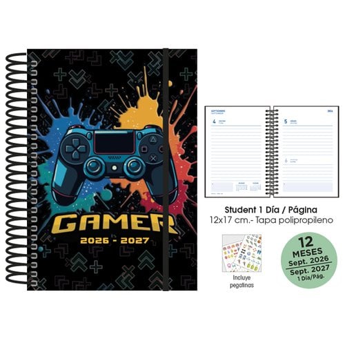 AG.ESC.SF. STUDENT 120x170 D/P GAMER NEG
