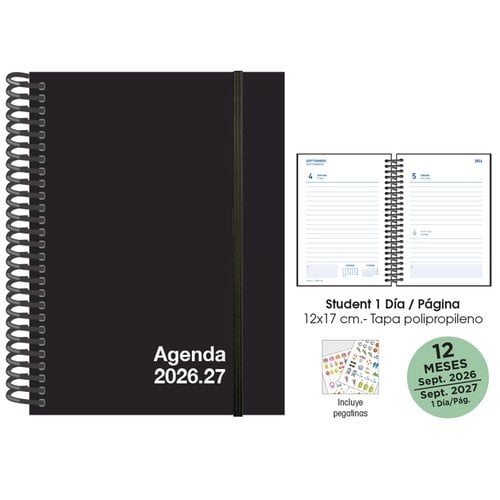 AG.ESC.SF. STUDENT 120x170 D/P NEGRO