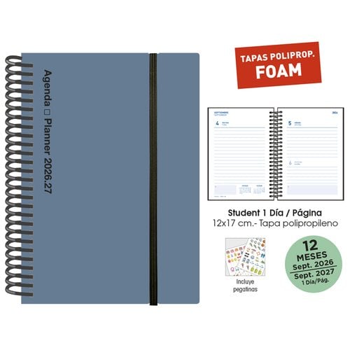 AG.ESC.SF. STUDENT 120x170 D/P PLOMO