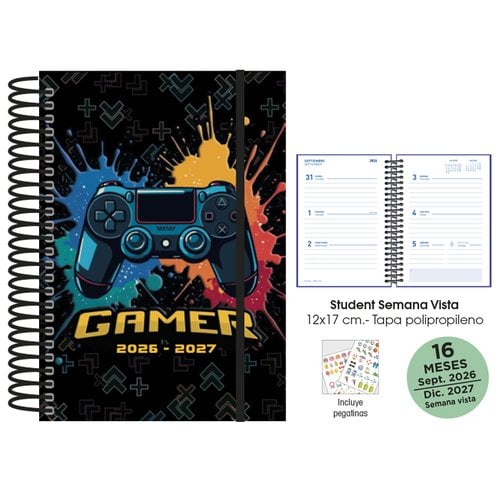 AG.SF. 16M STUDENT 120x170 S/V GAMER NEG