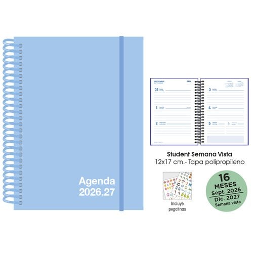 AG.SF. 16M STUDENT 120x170 S/V PASTEL AZ