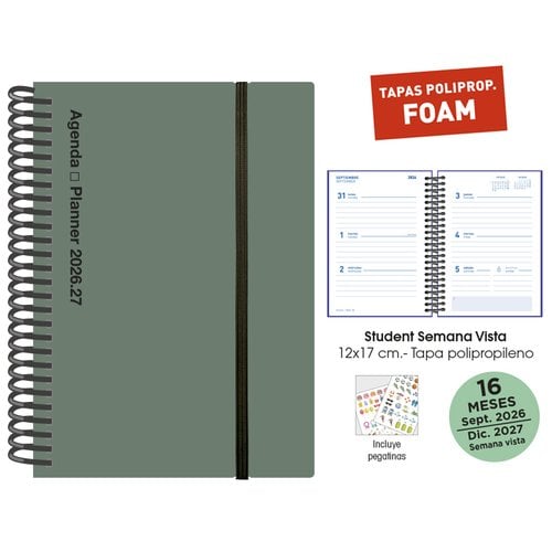 AG.SF. 16M STUDENT 120x170 S/V VERDE